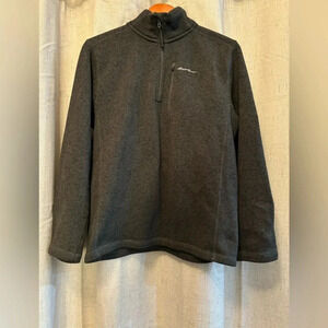 Eddie Bauer Men’s Sweater Size M. Forest. Convector 1/2-Zip Front Side Pocket.